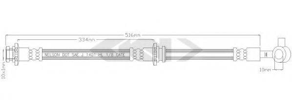 SPIDAN 340346 Гальмівний шланг