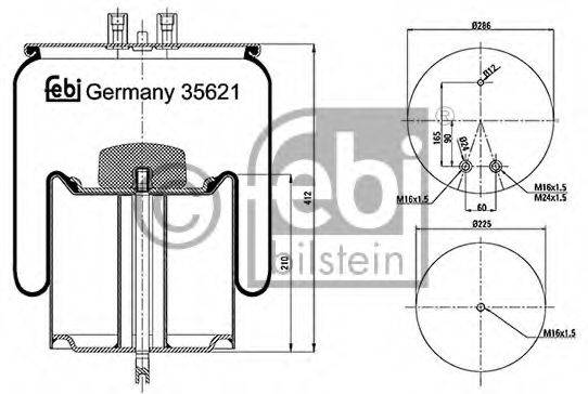 FEBI BILSTEIN 35621 Кожух пневматичної ресори