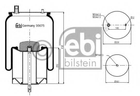 FEBI BILSTEIN 35675 Кожух пневматичної ресори