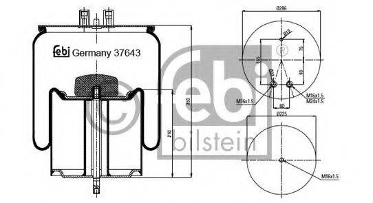 FEBI BILSTEIN 37643 Кожух пневматичної ресори