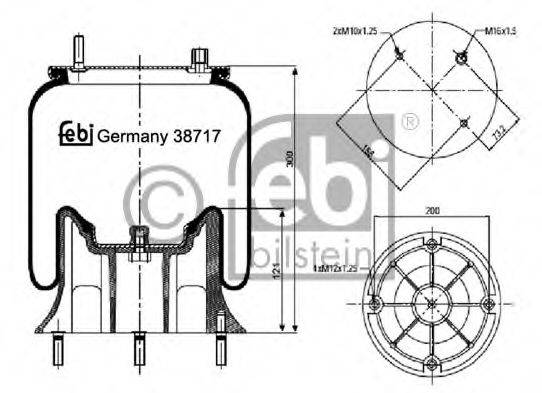 FEBI BILSTEIN 38717 Кожух пневматичної ресори