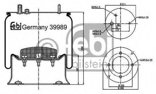 FEBI BILSTEIN 39989 Кожух пневматичної ресори