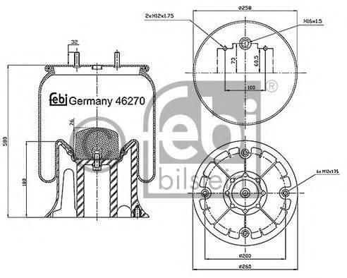 FEBI BILSTEIN 46270 Кожух пневматичної ресори