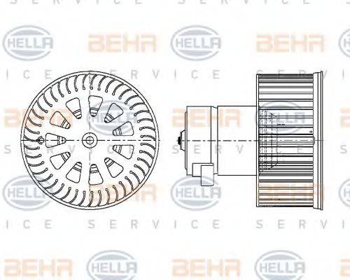 BEHR HELLA SERVICE 8EW009157161 Вентилятор салону