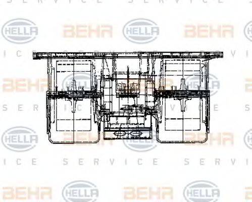 BEHR HELLA SERVICE 8EW009160721 Вентилятор салону