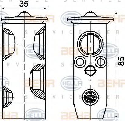 BEHR HELLA SERVICE 8UW351000181 Розширювальний клапан, кондиціонер