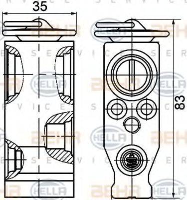 BEHR HELLA SERVICE 8UW351000191 Розширювальний клапан, кондиціонер