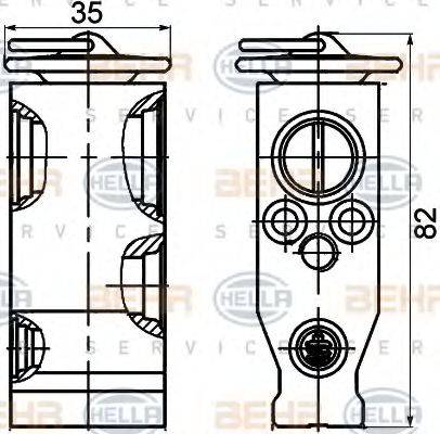 BEHR HELLA SERVICE 8UW351000201 Розширювальний клапан, кондиціонер