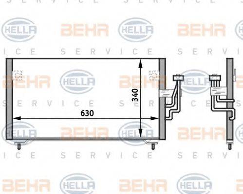 BEHR HELLA SERVICE 8FC351024151 Конденсатор, кондиціонер