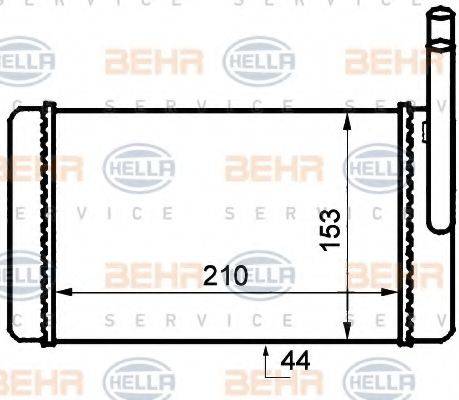 BEHR HELLA SERVICE 8FH351024201 Теплообмінник, опалення салону