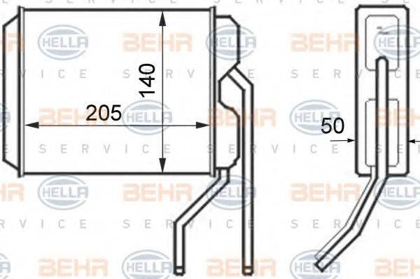 BEHR HELLA SERVICE 8FH351024411 Теплообмінник, опалення салону