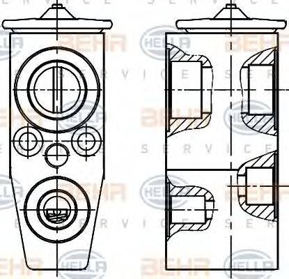 BEHR HELLA SERVICE 8UW351024571 Розширювальний клапан, кондиціонер