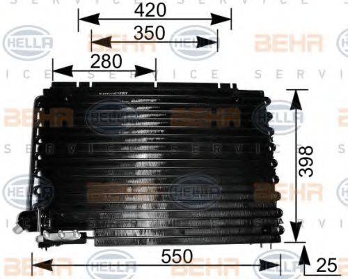 BEHR HELLA SERVICE 8FC351035601 Конденсатор, кондиціонер