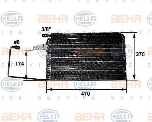 BEHR HELLA SERVICE 8FC351038401 Конденсатор, кондиціонер