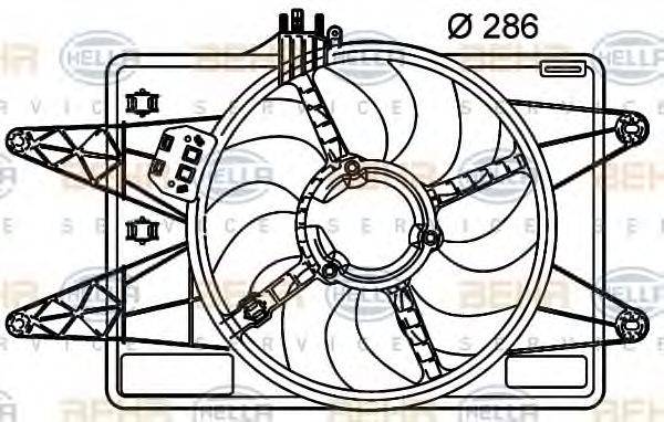 BEHR HELLA SERVICE 8EW351039491 Вентилятор, охолодження двигуна