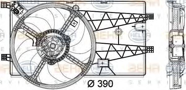 BEHR HELLA SERVICE 8EW351040321 Вентилятор, охолодження двигуна