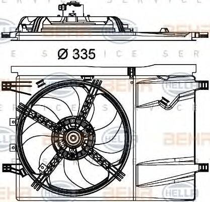 BEHR HELLA SERVICE 8EW351040341 Вентилятор, охолодження двигуна