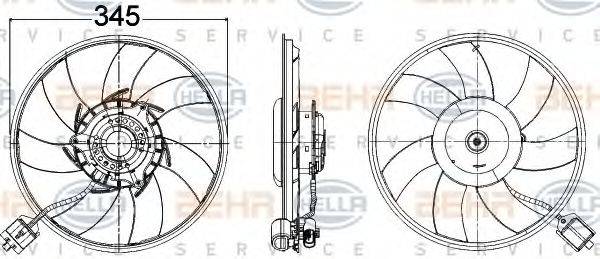 BEHR HELLA SERVICE 8EW351104491 Вентилятор, охолодження двигуна