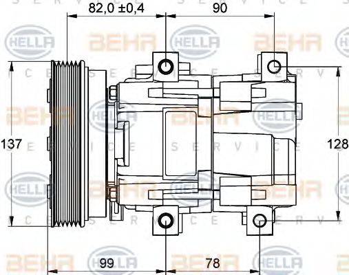 BEHR HELLA SERVICE 8FK351113281 Компресор, кондиціонер