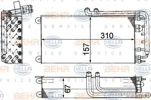 BEHR HELLA SERVICE 8FV351210791 Випарник, кондиціонер