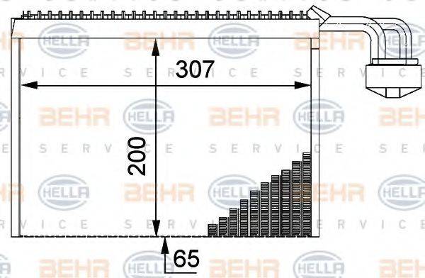 BEHR HELLA SERVICE 8FV351211711 Випарник, кондиціонер