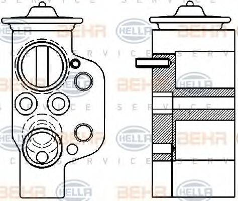 BEHR HELLA SERVICE 8UW351239621 Розширювальний клапан, кондиціонер