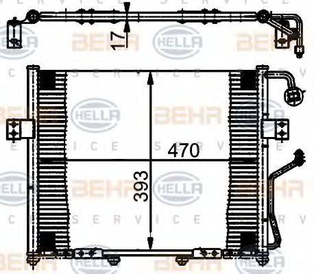 BEHR HELLA SERVICE 8FC351302081 Конденсатор, кондиціонер