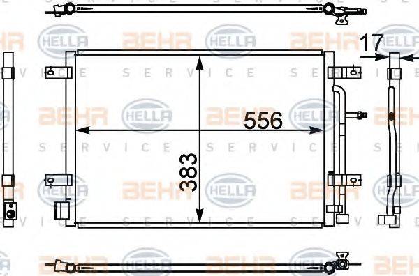 BEHR HELLA SERVICE 8FC351302441 Конденсатор, кондиціонер