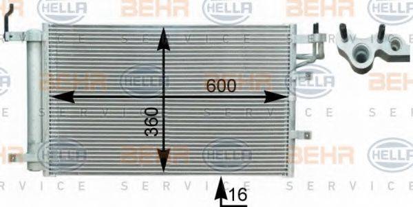 BEHR HELLA SERVICE 8FC351303081 Конденсатор, кондиціонер