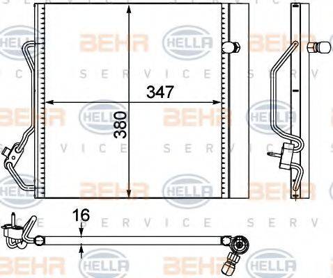 BEHR HELLA SERVICE 8FC351303421 Конденсатор, кондиціонер