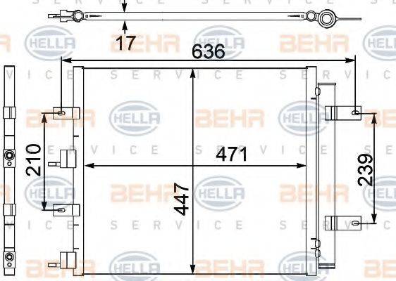 BEHR HELLA SERVICE 8FC351304181 Конденсатор, кондиціонер