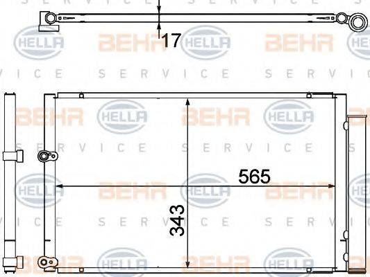 BEHR HELLA SERVICE 8FC351304781 Конденсатор, кондиціонер