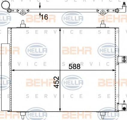 BEHR HELLA SERVICE 8FC351305221 Конденсатор, кондиціонер