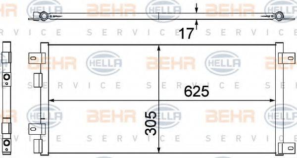 BEHR HELLA SERVICE 8FC351305681 Конденсатор, кондиціонер