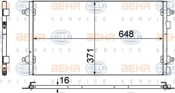 BEHR HELLA SERVICE 8FC351306051 Конденсатор, кондиціонер