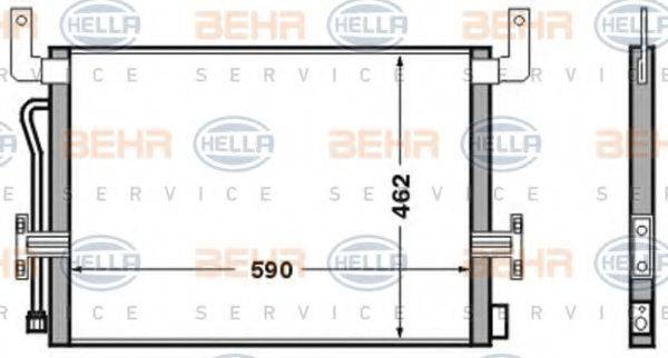 BEHR HELLA SERVICE 8FC351306521 Конденсатор, кондиціонер