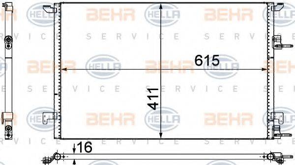 BEHR HELLA SERVICE 8FC351309371 Конденсатор, кондиціонер