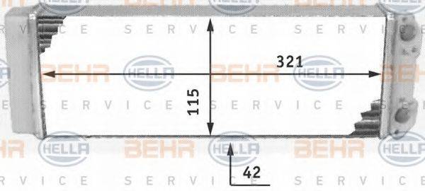 BEHR HELLA SERVICE 8FH351311491 Теплообмінник, опалення салону