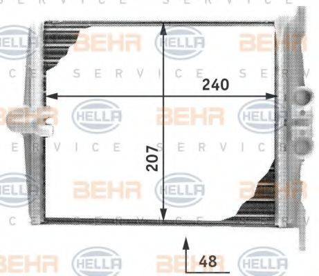 BEHR HELLA SERVICE 8FH351311741 Теплообмінник, опалення салону