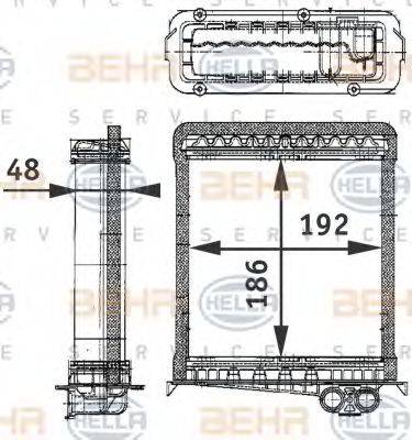 BEHR HELLA SERVICE 8FH351311751 Теплообмінник, опалення салону