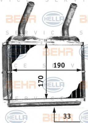 BEHR HELLA SERVICE 8FH351311781 Теплообмінник, опалення салону