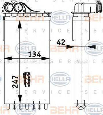 BEHR HELLA SERVICE 8FH351312131 Теплообмінник, опалення салону