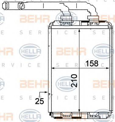 BEHR HELLA SERVICE 8FH351313321 Теплообмінник, опалення салону