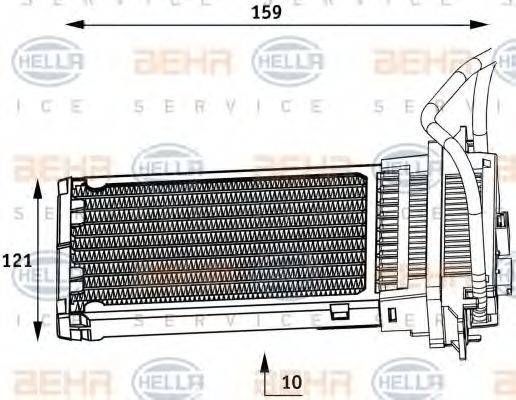 BEHR HELLA SERVICE 8FH351313561 Теплообмінник, опалення салону