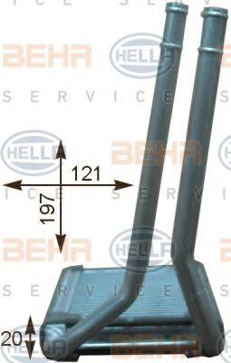 BEHR HELLA SERVICE 8FH351315671 Теплообмінник, опалення салону