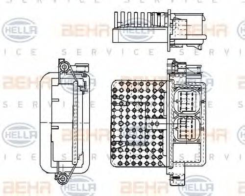 BEHR HELLA SERVICE 5HL351321161 Регулятор, вентилятор салону