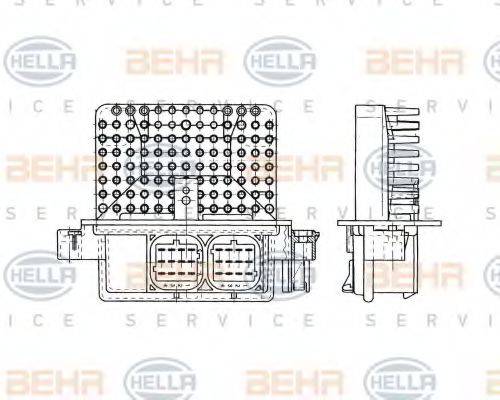 BEHR HELLA SERVICE 5HL351321261 Регулятор, вентилятор салону