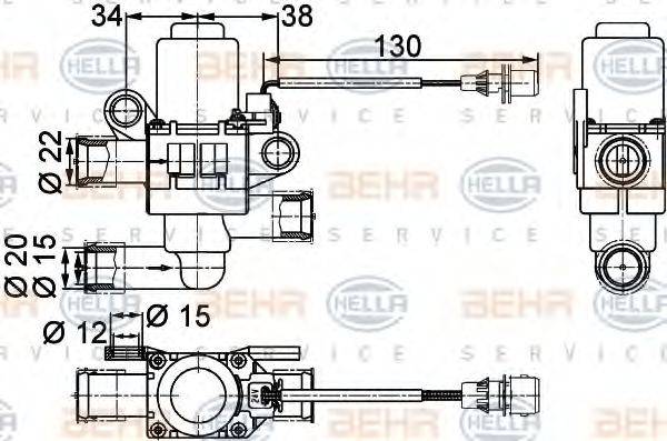 BEHR HELLA SERVICE 9XL351328381 Регулюючий клапан охолоджувальної рідини