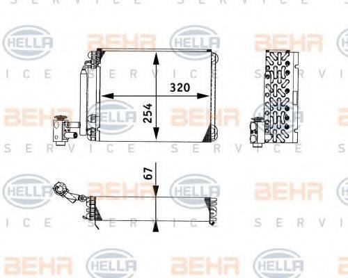 BEHR HELLA SERVICE 8FV351330191 Випарник, кондиціонер