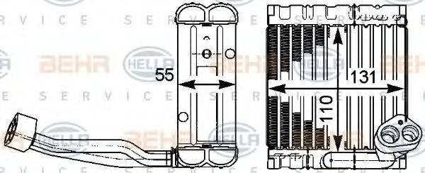 BEHR HELLA SERVICE 8FV351331281 Випарник, кондиціонер